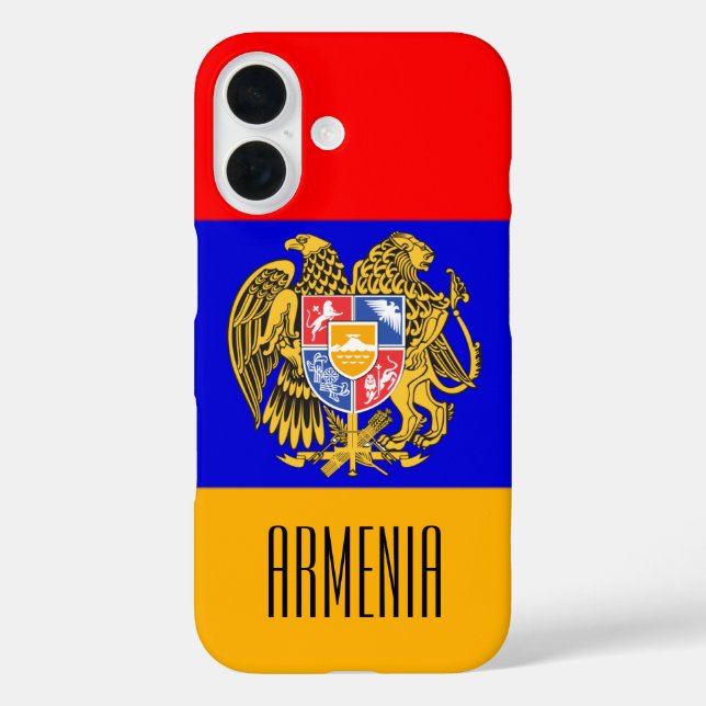 Funda iPhone 16 emblema de armenia (Reverso )