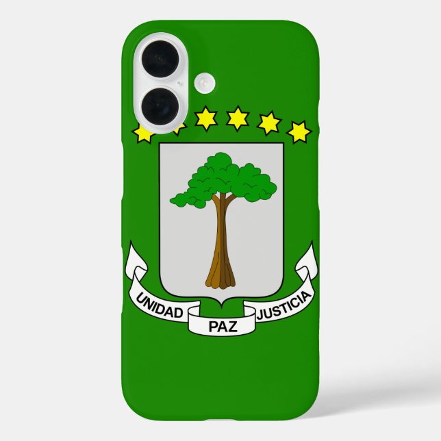 Funda iPhone 16 emblema de guinea ecuatorial (Reverso )