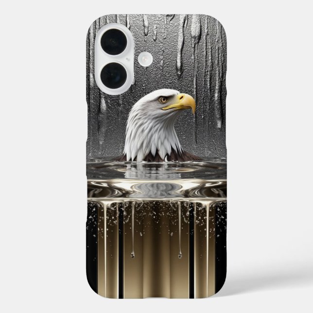 Funda iPhone 16 Emblema de Lujo con Flujo de Poder de Águila 🦅 Me (Reverso )