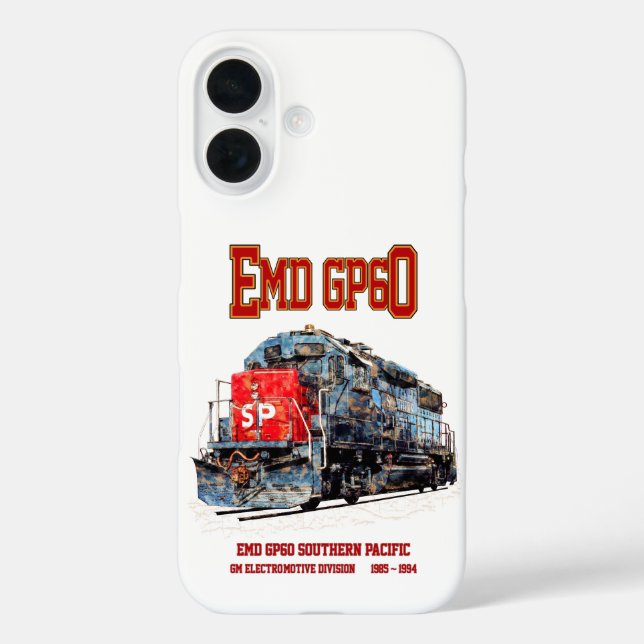 Funda iPhone 16 EMD GP60 Locomotora Diesel del Pacífico Sur (Reverso )