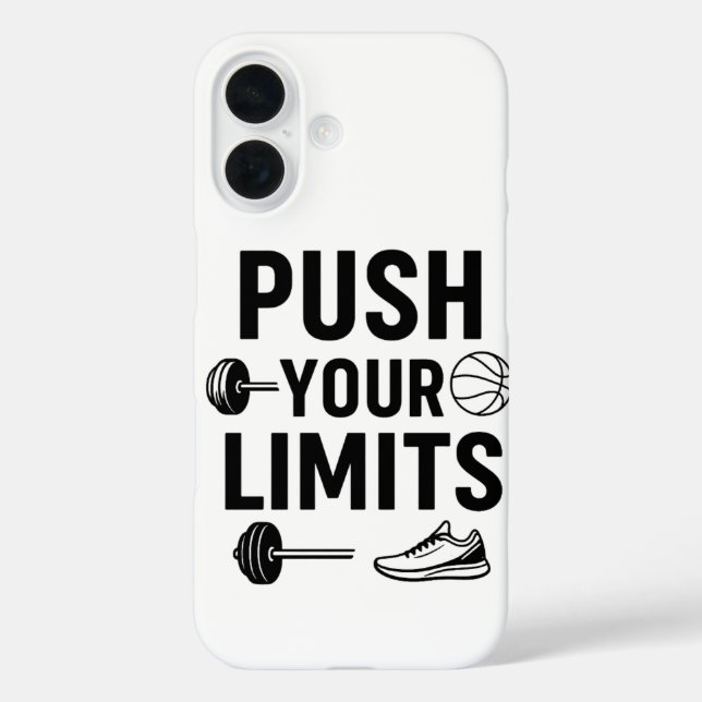 Funda iPhone 16 Empujar tus límites - Motivación deportiva (Reverso )