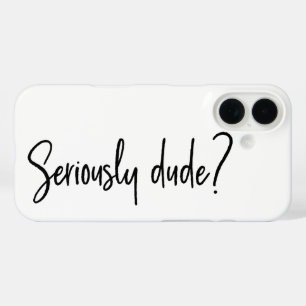 Funda iPhone 16 En serio, tío, una tipografía moderna y sarcástica