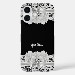 Funda iPhone 16 encaje blanco bonito