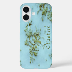 Funda iPhone 16 Encaje Dorado Femenino y Elegante