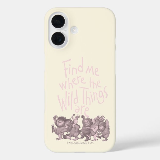 Funda iPhone 16 Encuéntrame donde están las cosas salvajes (Reverso )