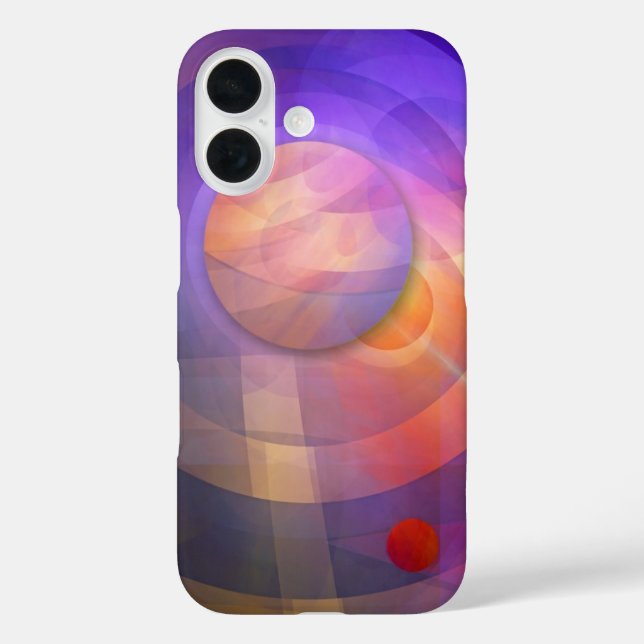 Funda iPhone 16 Energía solar, abstracto artístico (Reverso )
