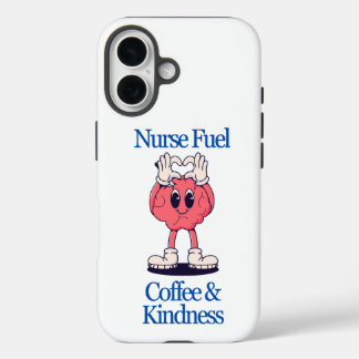 Funda iPhone 16 Enfermera, café y amabilidad - Teléfono Inspirador