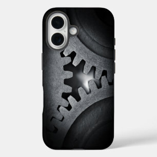 Funda iPhone 16 Engranajes mecánicos entrelazados Steampunk