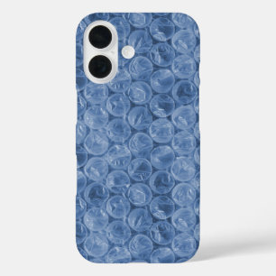 Funda iPhone 16 Envoltura de burbuja azul