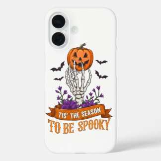 Funda iPhone 16 Es La Temporada Para Ser Mano De Esqueleto Espeluz