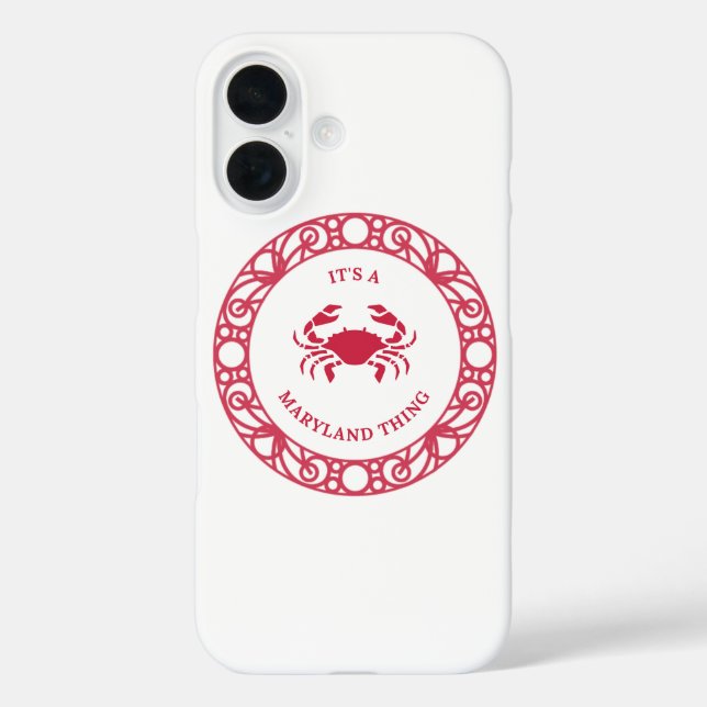 Funda iPhone 16 ES UNA COSA MARYLAND (CRABS) para iPhone / iPad (Reverso )