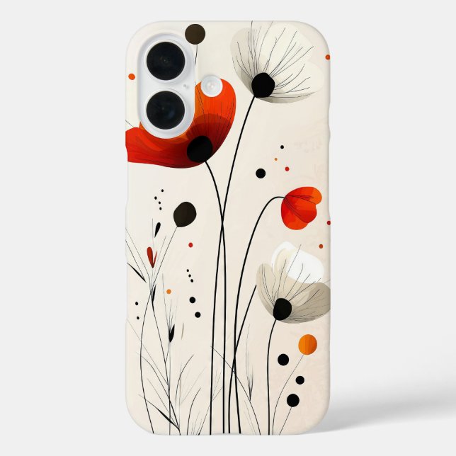 Funda iPhone 16 Esbozo otoñal (Reverso )