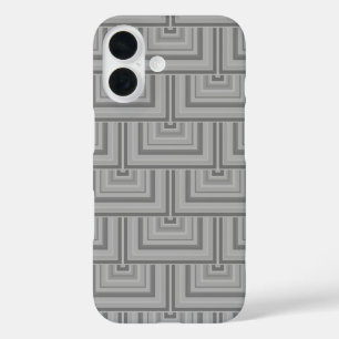 Funda iPhone 16 Escalas cuadradas grises