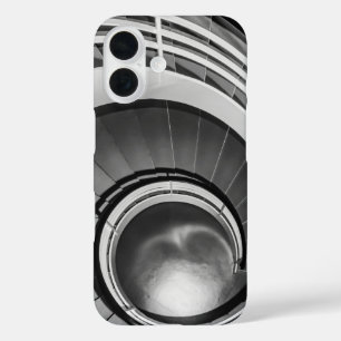 Funda iPhone 16 Escalera circular BW