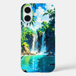 Funda iPhone 16 Escape de la isla tropical de Anime