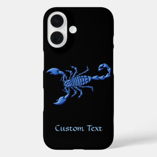 Funda iPhone 16 Escorpión azul