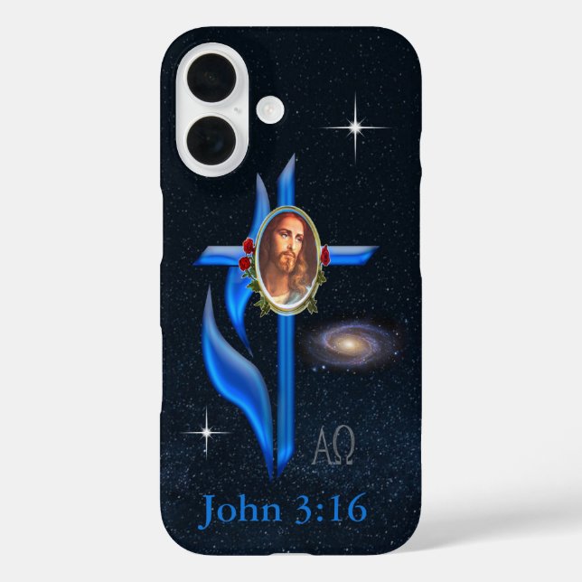 Funda iPhone 16 Escritura Juan 3;16 (Reverso )