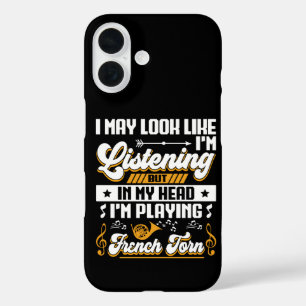 Funda iPhone 16 Escuchando Divertido En Mi Cabeza Estoy Tocando Tr