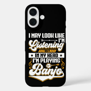 Funda iPhone 16 Escuchar Divertido En Mi Cabeza Estoy Tocando Banj