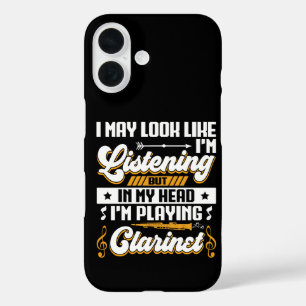 Funda iPhone 16 Escuchar Divertido En Mi Cabeza Estoy Tocando Clar