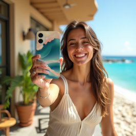 Funda iPhone 16 Escudo Coral Fluid Abstracto Costa