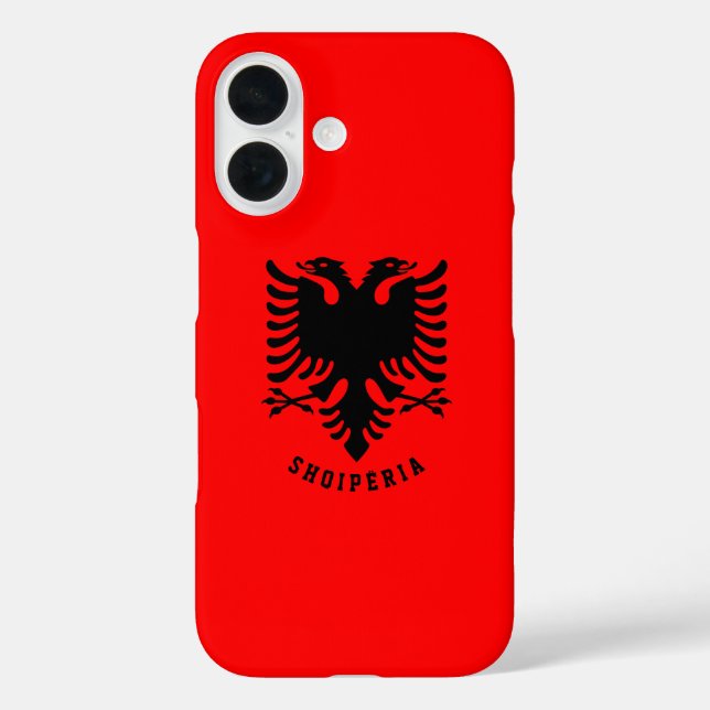Funda iPhone 16 Escudo de armas de Albania (Reverso )