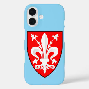 Funda iPhone 16 Escudo de Armas de Florencia Lirio Florentino Rojo