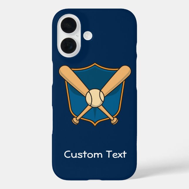 Funda iPhone 16 Escudo de béisbol (Reverso )