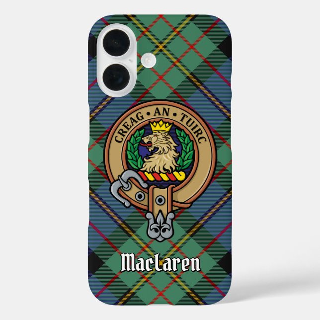 Funda iPhone 16 Escudo de Clan MacLaren (Reverso )