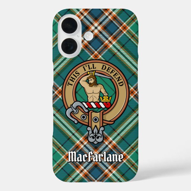 Funda iPhone 16 Escudo del clan MacFarlane por la caza antigua de  (Reverso )