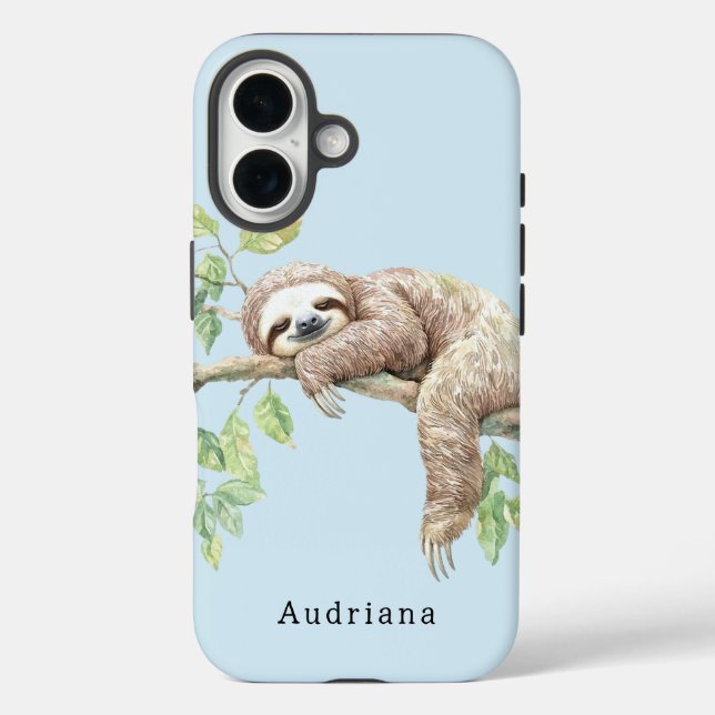 Funda iPhone 16 Eslogan en un animal de la jungla de árboles (Reverso )