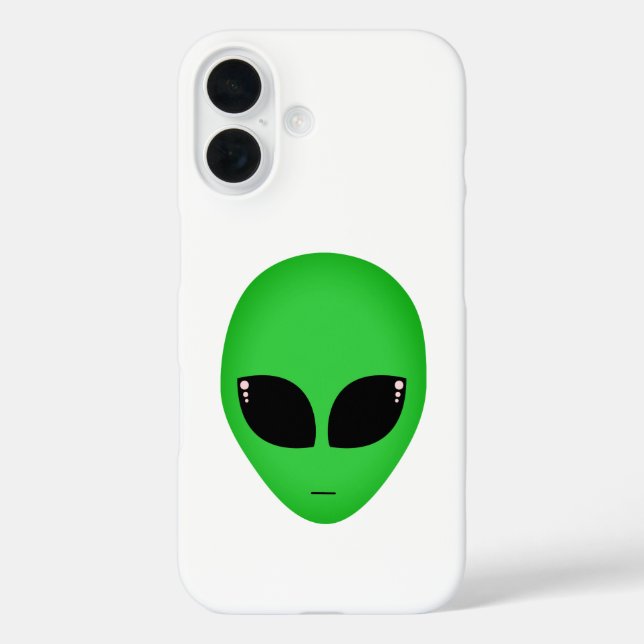 Funda iPhone 16 Espacio de salida de cabeza extratresstrial (Reverso )