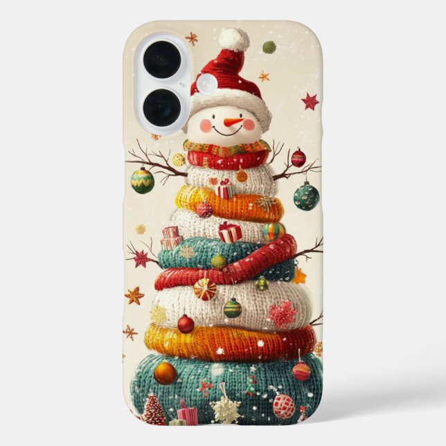 Funda iPhone 16 Espectacular árbol de Navidad con puntas (Reverso )