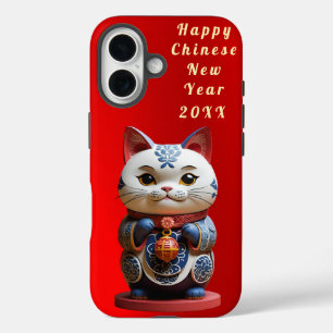 Funda iPhone 16 Espectacular gato de fortuna feliz año nuevo chino