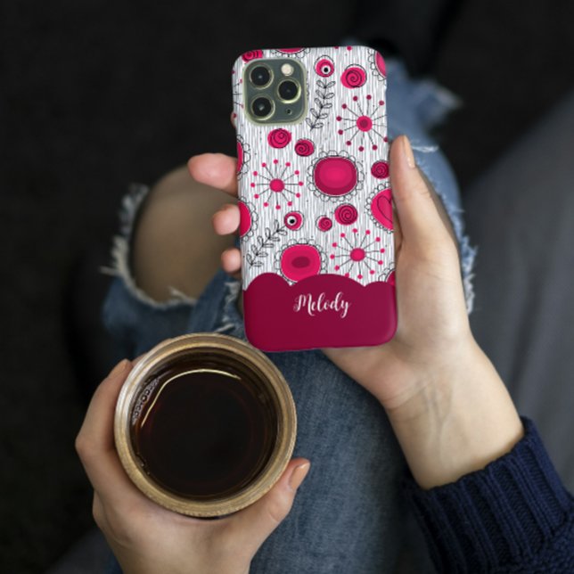 Funda iPhone 16 Espectaculares corazones rojos blancos flores nomb (Subido por el creador)