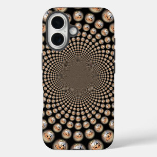 Funda iPhone 16 Espectáculo de espina chita - Frenzy felino: color
