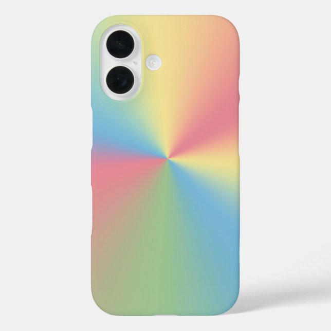 Funda iPhone 16 espectro arcoiris pastel (Reverso )