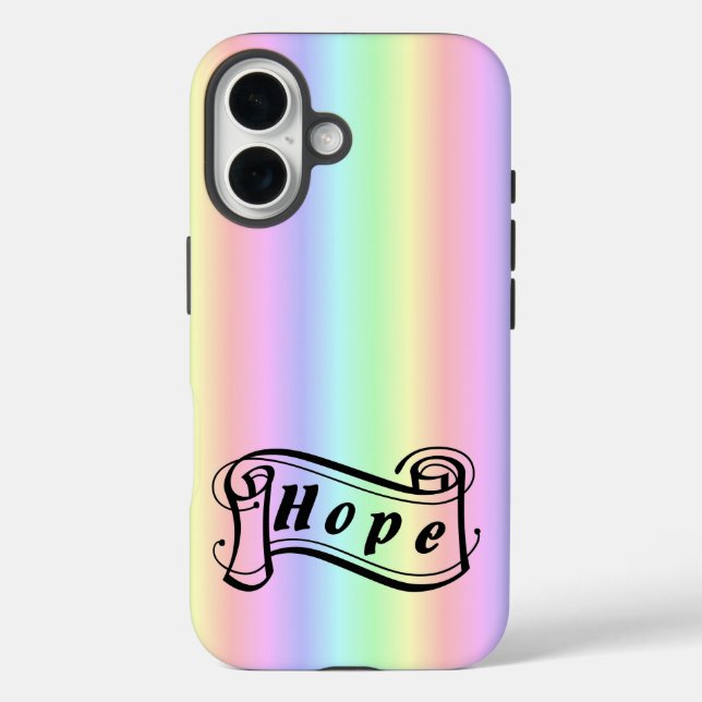 Funda iPhone 16 Esperanza en el arco iris (Reverso )