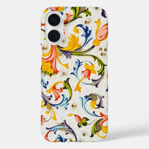 FUNDA iPhone 16 ESPIRALES FLORALES DEL RENACIMIENTO FLORENTINO, FL