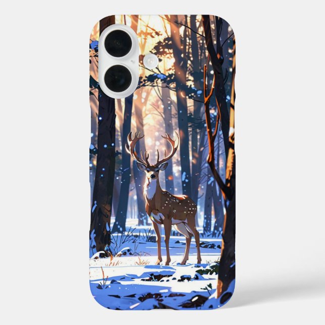 Funda iPhone 16 Espíritu de venado de invierno (Reverso )