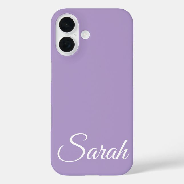 Funda iPhone 16 Espliego de nombres personalizado clásico y modern (Reverso )