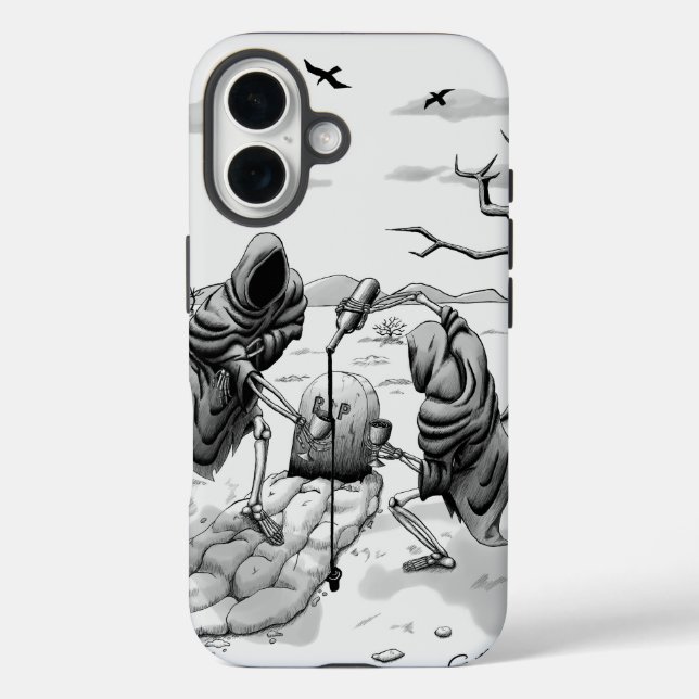 Funda iPhone 16 Esqueletos en el desierto (Reverso )