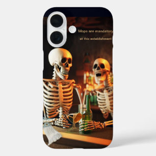 Funda iPhone 16 Esqueletos en un bar