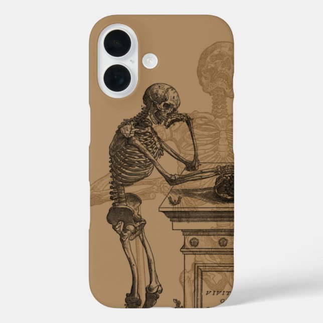 Funda iPhone 16 +[ Esqueletos y Muerte ]+ (Reverso )