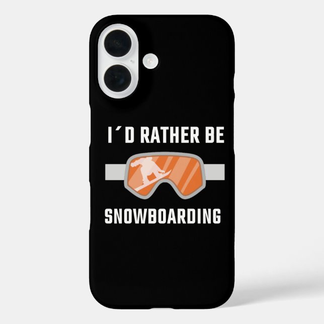 Funda iPhone 16 Esquí de nieve - Preferiría estar esquiando (Reverso )