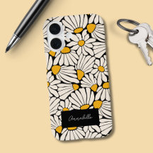 Estampa de bloque de Matisse floral amarillo negro