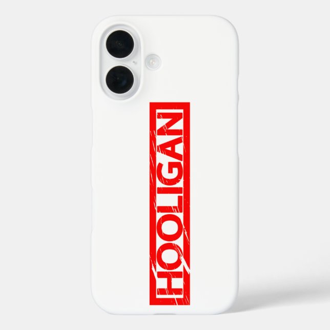 Funda iPhone 16 Estampación de Hooligan (Reverso )