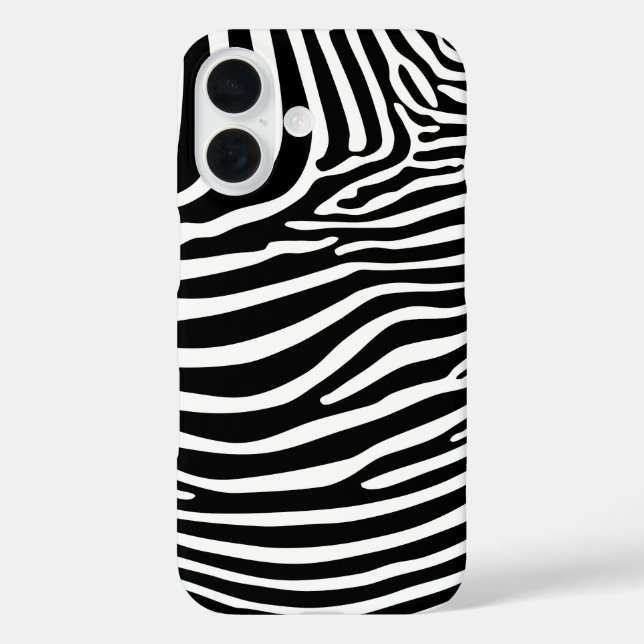Funda iPhone 16 Estampado animal zebra (Reverso )