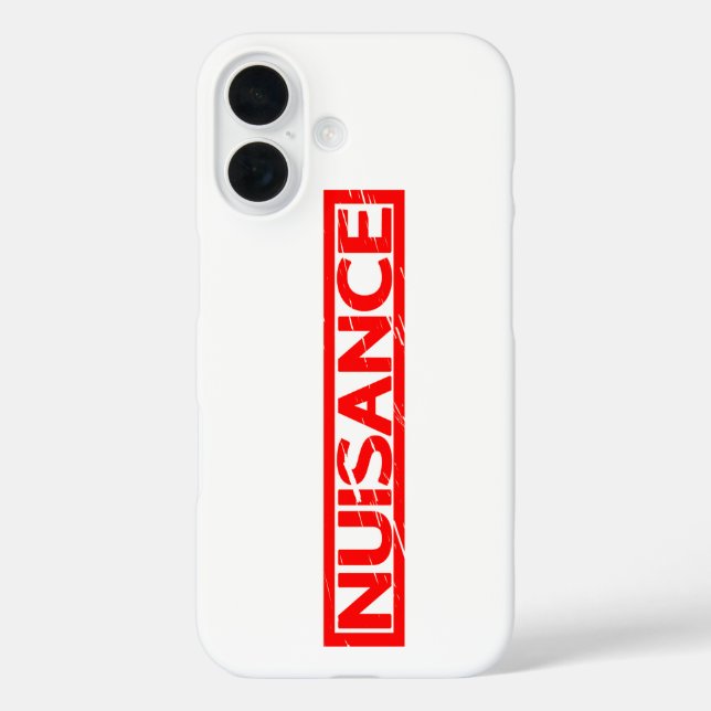 Funda iPhone 16 Estampilla de molestias (Reverso )