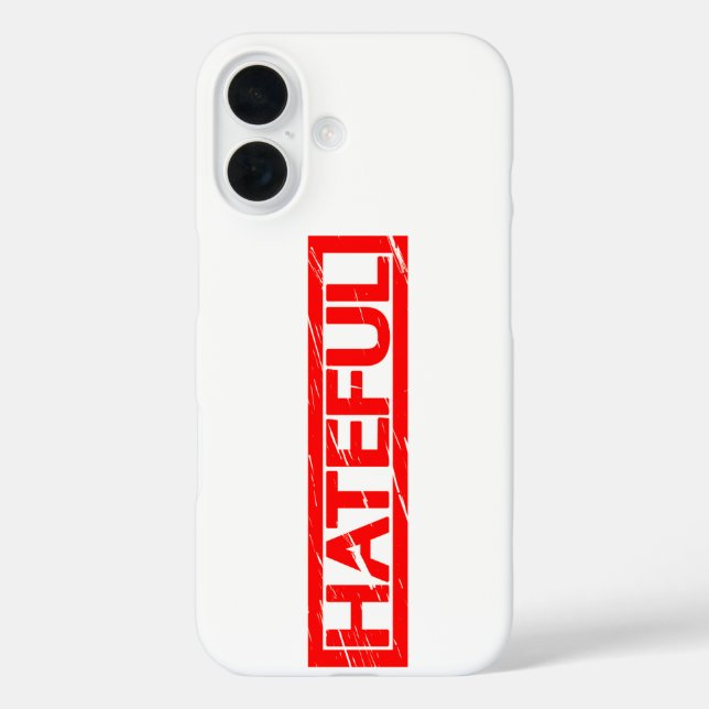 Funda iPhone 16 Estampilla de odio (Reverso )